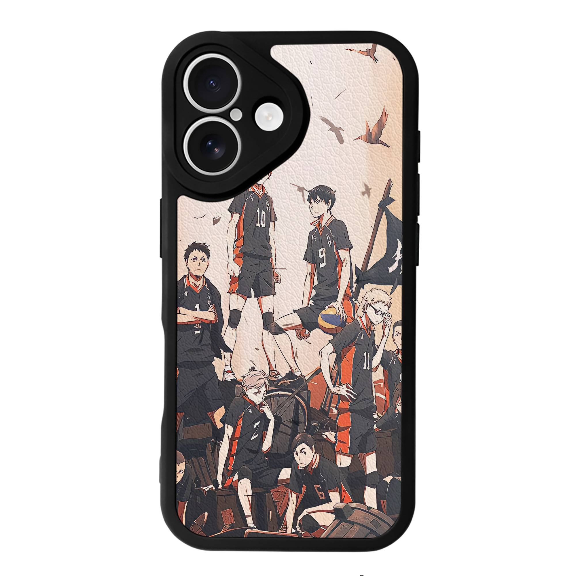 （画像用） ハイキュー!! Haikyu!! 【iPhone 16シリーズ対応】シリコンスマホケース（レザー調） 材質：シリコン